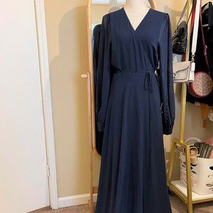 Lulu Navy Wrap Dress